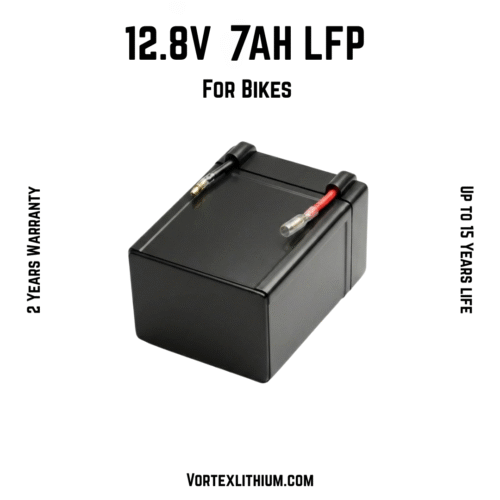 12.8V 7Ah LFP Lithium Battery – High Performance Motorcycle Battery – IP67 Rated